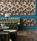 Frutto Proibito Wallpaper - Print Room Blue & Magenta on Metallic Gold - 114/25049