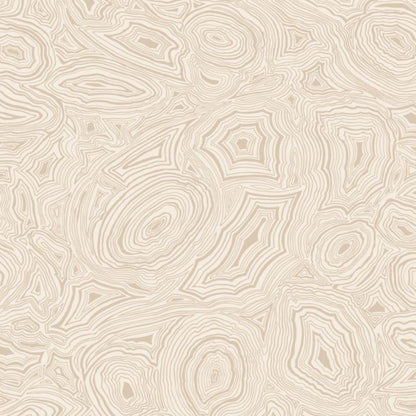 Malachite Wallpaper - Parchment & Soft Metallic Gold - 114/6011
