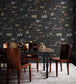 Mediterranea Wallpaper - Charcoal & Metallics - 114/7014