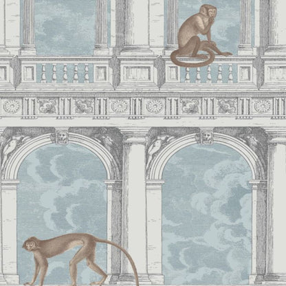 Procuratie Con Vista Wallpaper - Soft Grey & Ice Blue - 114/8015