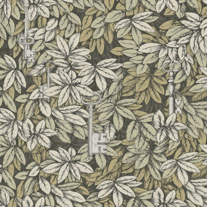 Chiavi Segrete Wallpaper - Metallic Gilver & Metallic Gold - 114/9017