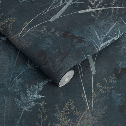 115044 - Restore Wallpaper - Midnight - Graham & Brown