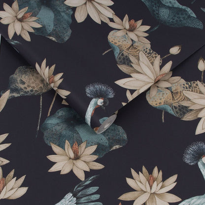115052 - Teien Wallpaper - Navy - Graham & Brown