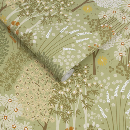 115058 - Fable Wallpaper - Sage - Graham & Brown