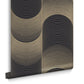 115066 - Eclipse Wallpaper - Black & Gold - Graham & Brown
