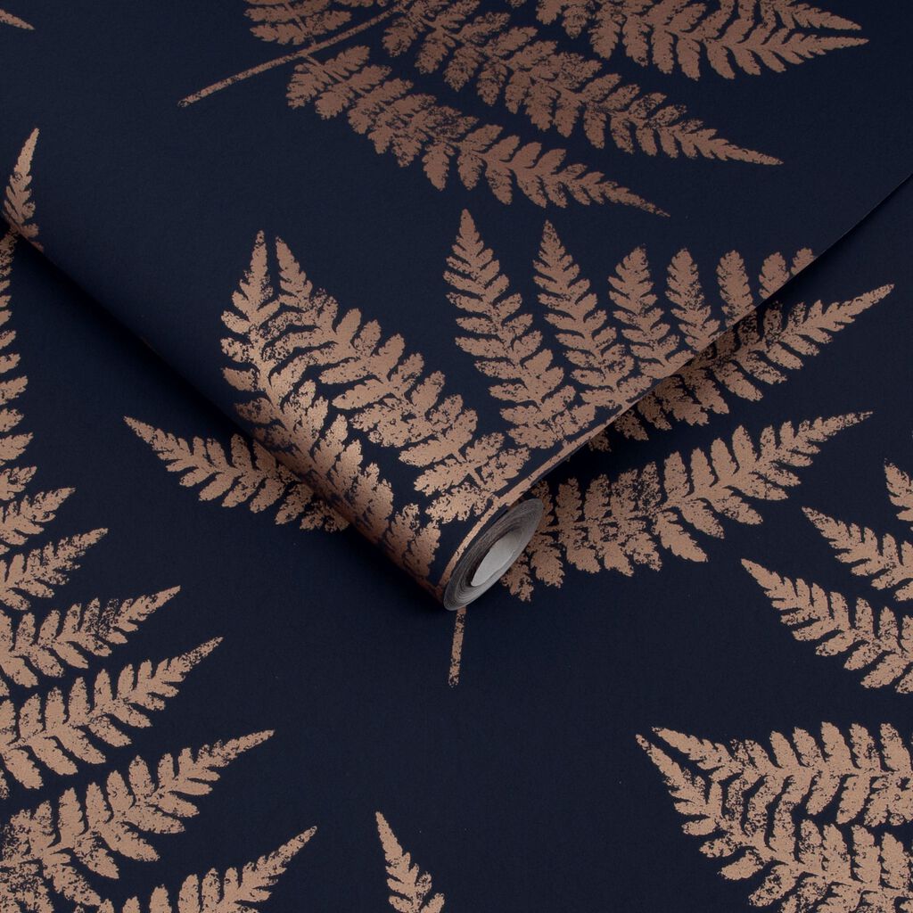 115072 - Royal Fern Wallpaper - Dusk - Graham & Brown