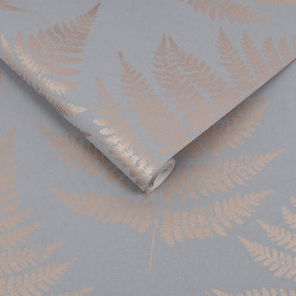 115073 - Royal Fern Wallpaper - Dove - Graham & Brown