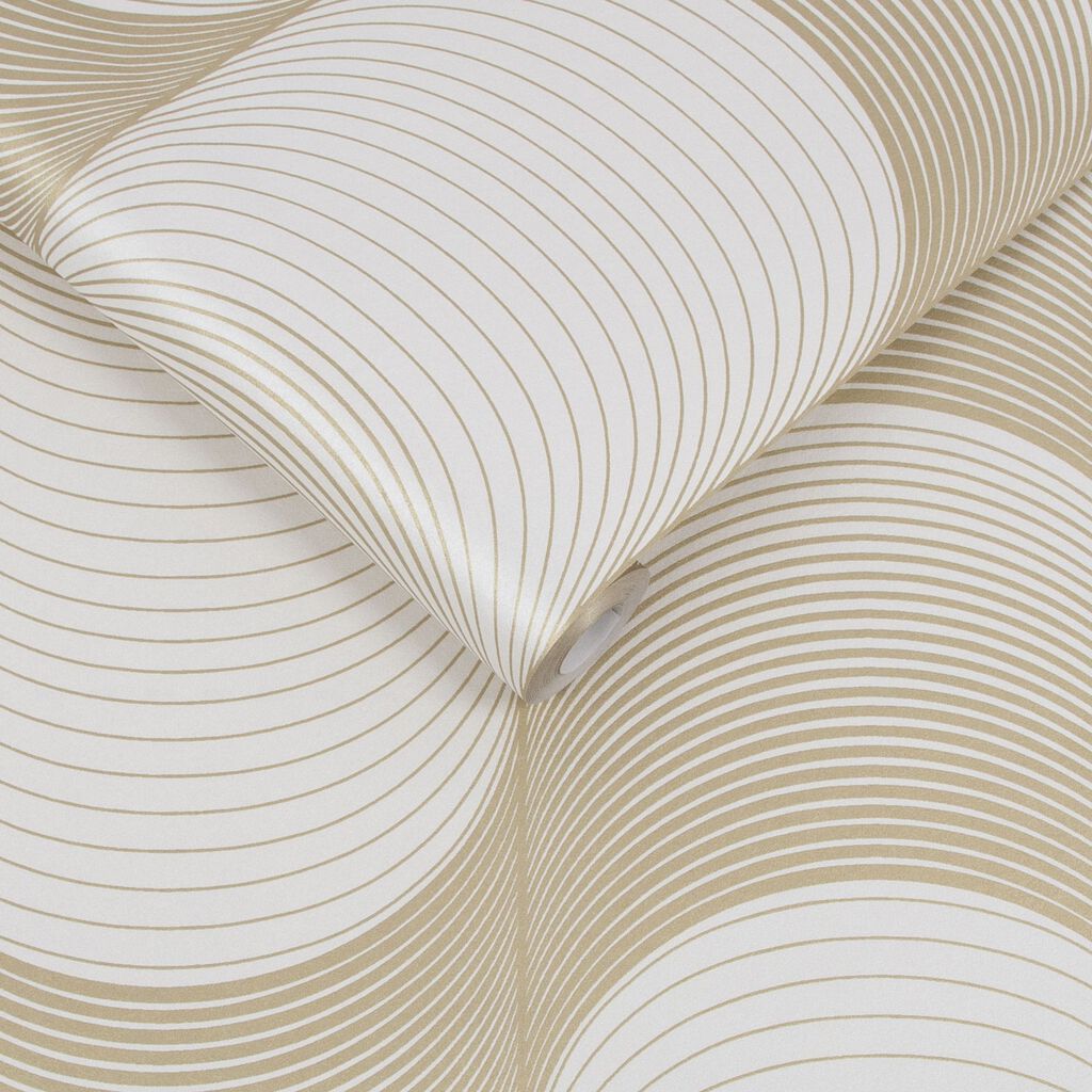 115075 - Eclipse Wallpaper - Pearl & Gold - Graham & Brown