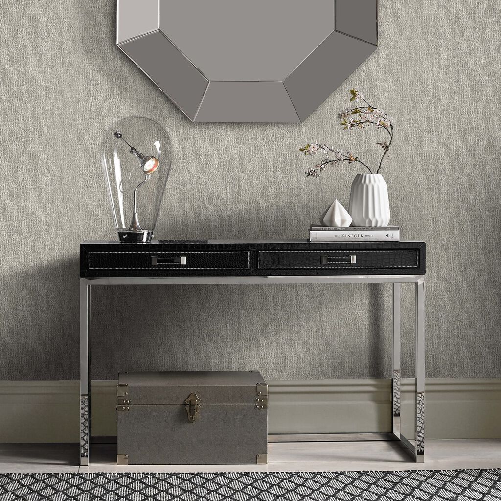 115239 - Twill Wallpaper - Ecru - Graham & Brown