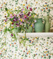 Sweet Pea Wallpaper - Cerise & Magenta on Dark Viridian - 115/11033