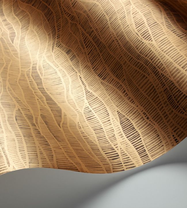 Meadow Wallpaper - Metallic Bronze & Soot - 115/13041