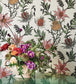 Thistle Wallpaper - Magenta & Orange on Parchment - 115/14043