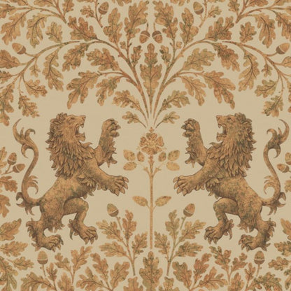 Boscobel Oak Wallpaper - Metallic Gold on Oat - 116/10037