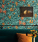 Vines of Pomona Wallpaper - Burnt Orange & Teal on Petrol - 116/2005