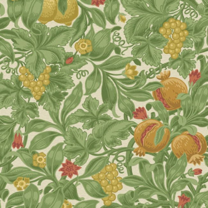 Vines of Pomona Wallpaper - Ochre & Olive Green on Cream - 116/2007