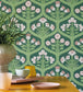 Floral Kingdom Wallpaper - Rose & Forest on Charcoal - 116/3010