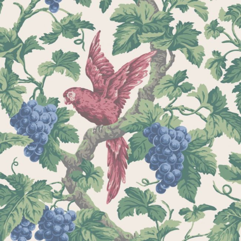 Woodvale Orchard Wallpaper - Rose, Hyacinth & Forest on Parchment - 116/5018