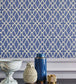 Treillage Wallpaper - Metallic Bronze on Charcoal - 116/6025