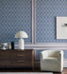 Treillage Wallpaper - Metallic Bronze on Charcoal - 116/6025
