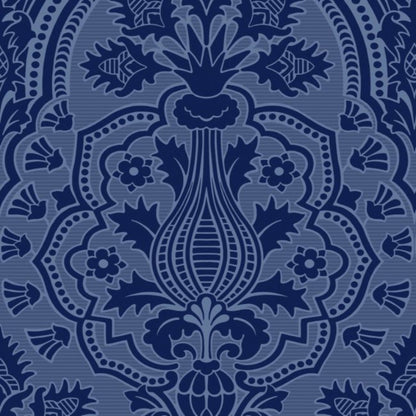 Pugin Palace Flock Wallpaper - Dark Hyacinth - 116/9033