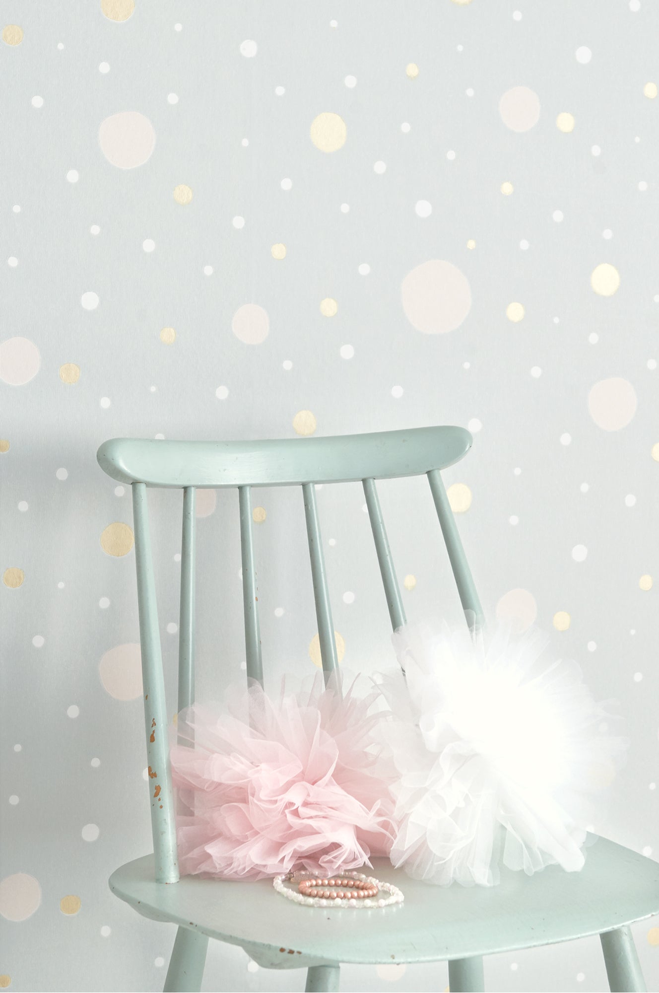 Confetti Grey/gold Wallpaper - Majvillan