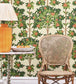 Orange Blossom Wallpaper - Orange & Spring Green on Black - 117/1003