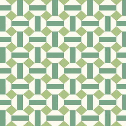 Alicatado Wallpaper - Leaf Greens on Chalk - 117/12038