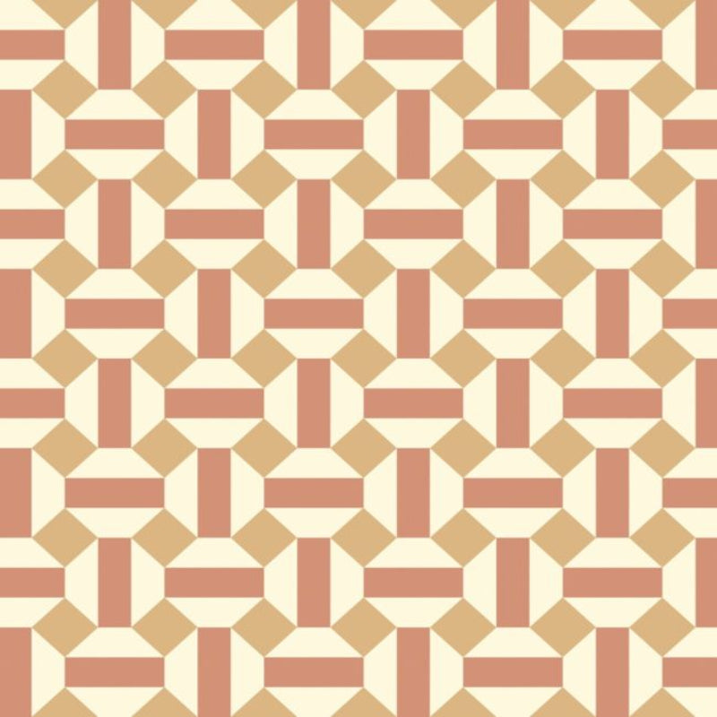 Alicatado Wallpaper - Terracotta on Parchment - 117/12039