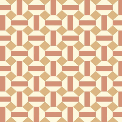 Alicatado Wallpaper - Terracotta on Parchment - 117/12039