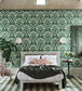 Lola Wallpaper - China Blue on Midnight - 117/13041