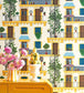 Alfaro Wallpaper - Canary Yellow & Petrol on Parchment - 117/4010
