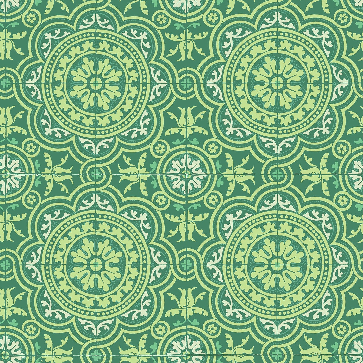 Piccadilly Seville Wallpaper - Leaf Green & Mint on Forest - 117/8023