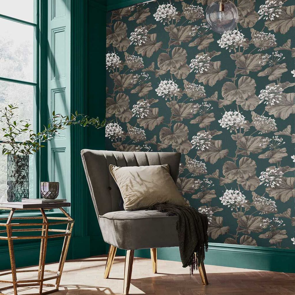 118007 - Florentia Wallpaper - Emerald - Graham & Brown
