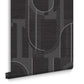 118014 - Marcia Wallpaper - Black - Graham & Brown
