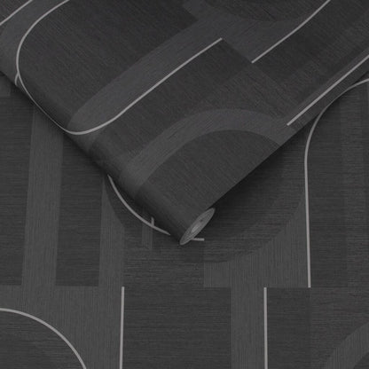 118014 - Marcia Wallpaper - Black - Graham & Brown