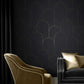 118020 - Lancet Wallpaper - Black Gold - Graham & Brown