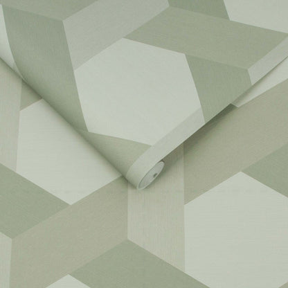 118026 - Fractal Wallpaper - Sage - Graham & Brown