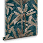 118030 - Borneo Wallpaper - Teal - Graham & Brown