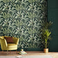 118032 - Borneo Wallpaper - Emerald - Graham & Brown