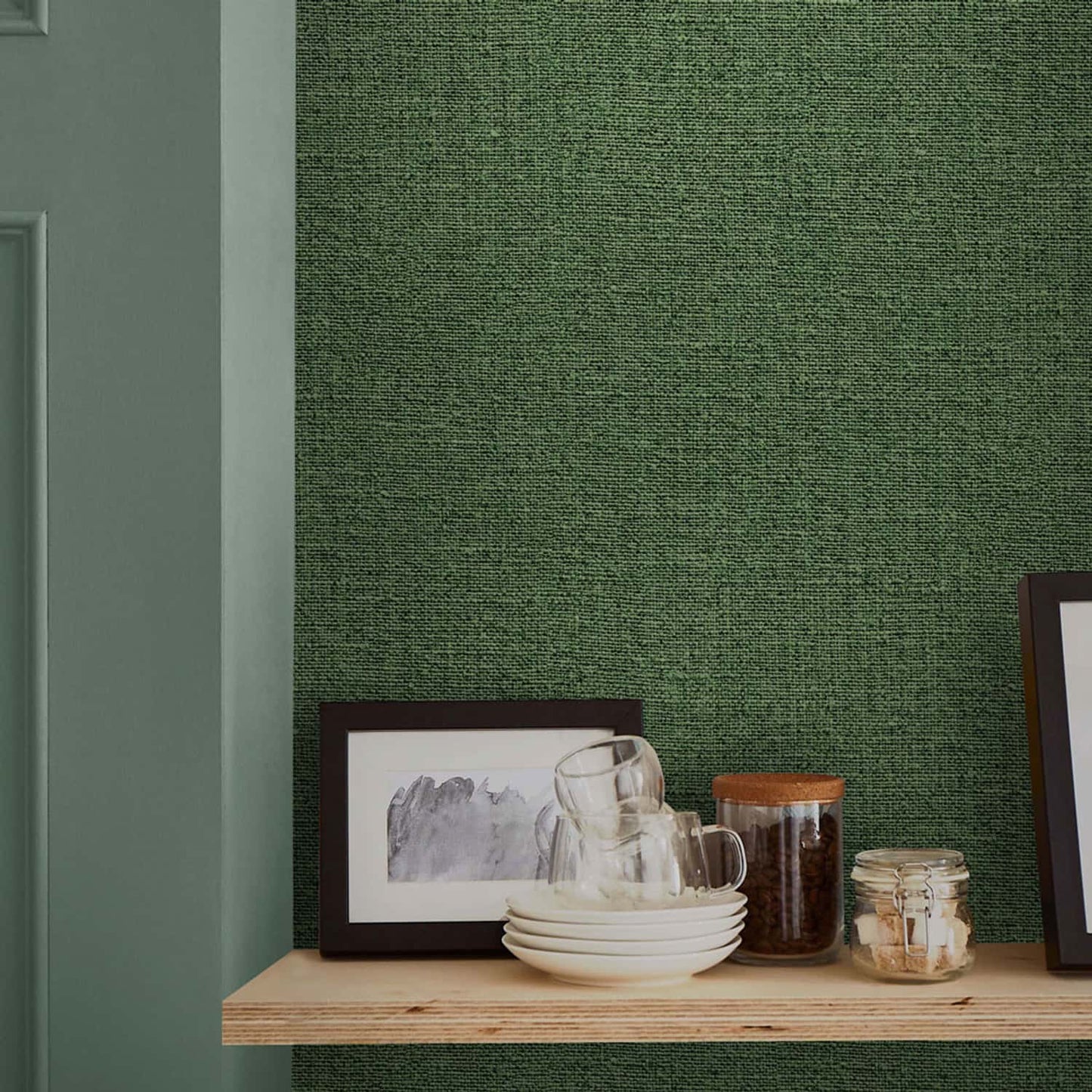 118036 - Haptic Wallpaper - Green - Graham & Brown