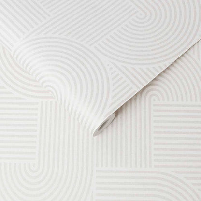 118042 - Centra Wallpaper - White - Graham & Brown