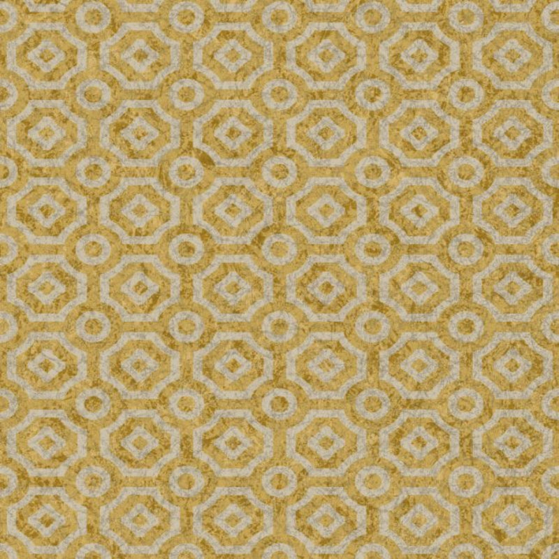 Queens Quarter Wallpaper - Metallic Silver on Metallic Gold - 118/10022