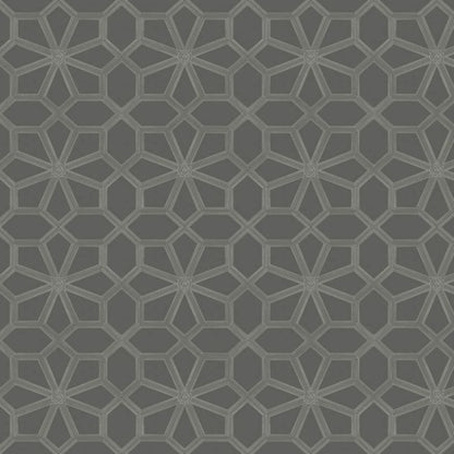 Wolsey Stars Wallpaper - Chalk on Charcoal - 118/16037