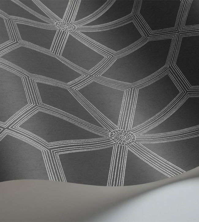 Wolsey Stars Wallpaper - Chalk on Charcoal - 118/16037