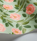 Hampton Roses Wallpaper - Rose & Leaf Green on Duck Egg - 118/7014