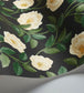 Hampton Roses Wallpaper - Cream & Forest Green on Charcoal - 118/7016
