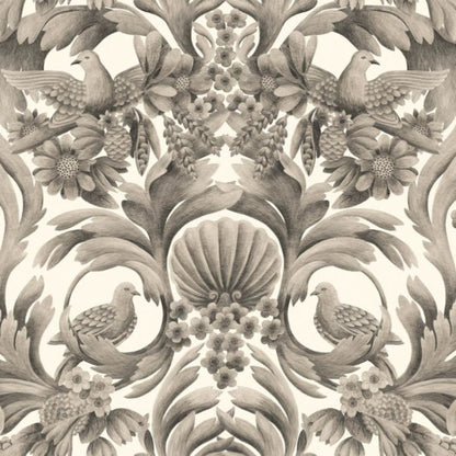 Gibbons Carving Wallpaper - Soot on Stone - 118/9020