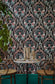 Safari Totem Wallpaper - Ruby & Print Room Blue on Charcoal - 119/2008