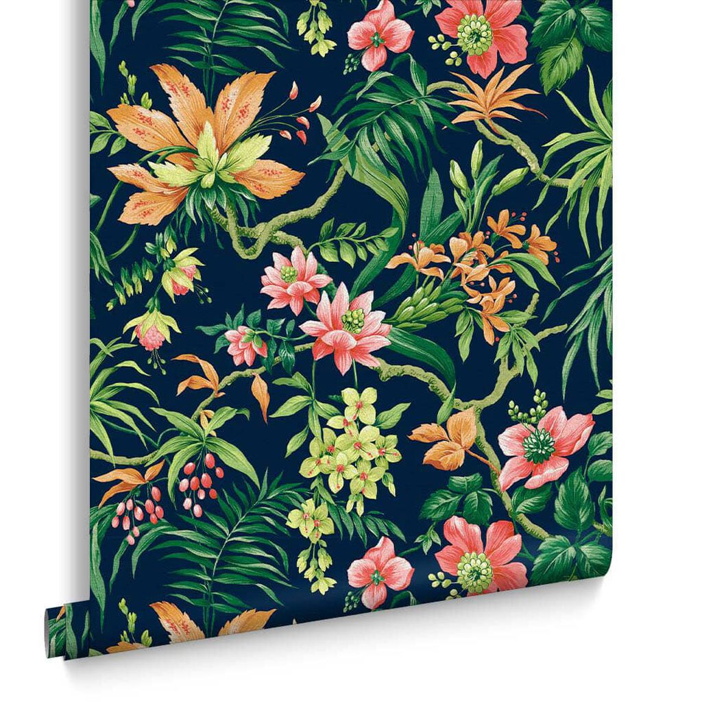 119659 - Tesronto Wallpaper - Navy - Graham & Brown