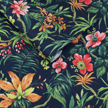 119659 - Tesronto Wallpaper - Navy - Graham & Brown